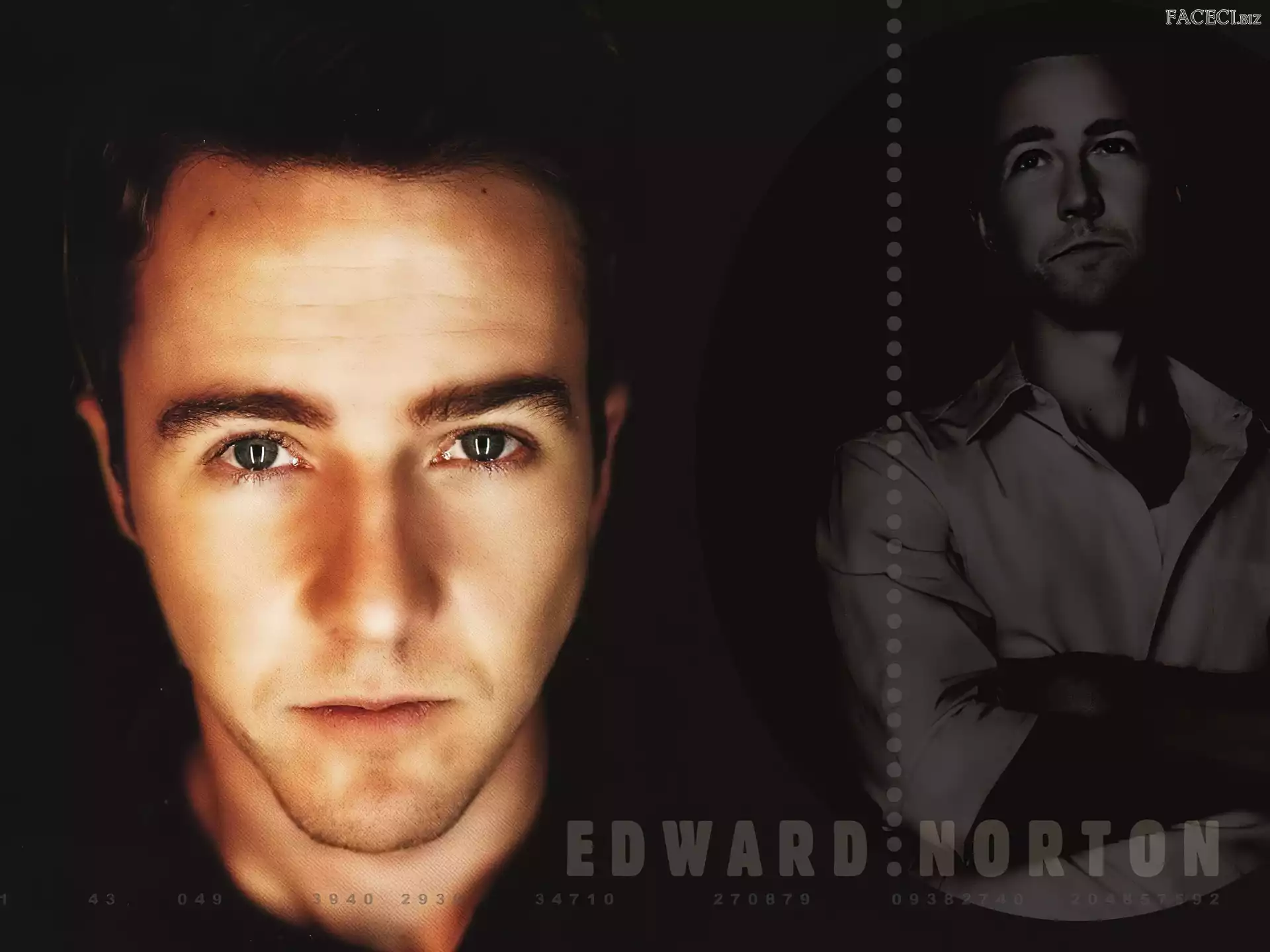 opalony, Edward Norton, oczy